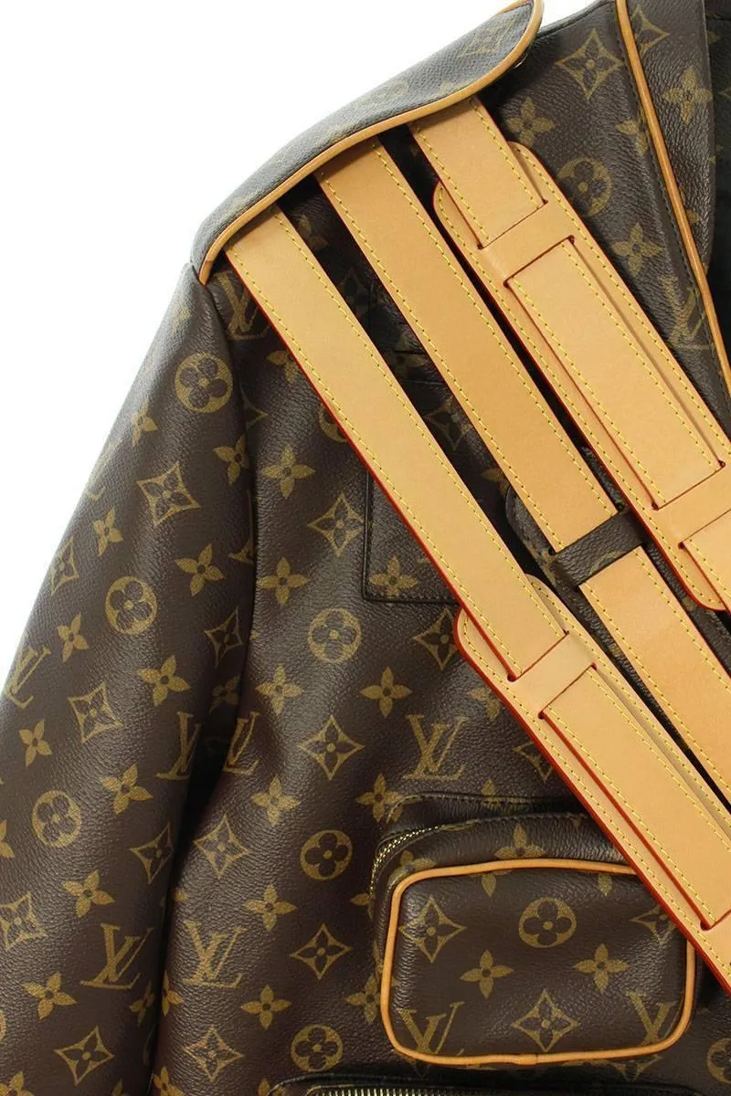 Louis Vuitton Virgil Abloh 19AW Monogram Admiral Leather Jacket