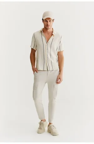 Matt - Slim Fit Cargo - Stone